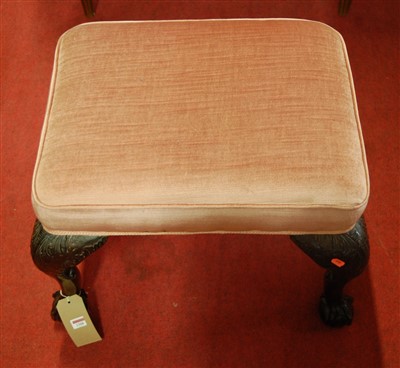 Lot 1308 - A 19th century mahogany foot stool, having...