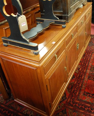 Lot 1312 - A contemporary Chinese hardwood four door...