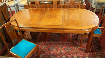 Lot 1314 - A contemporary Chinese hardwood dining suite...
