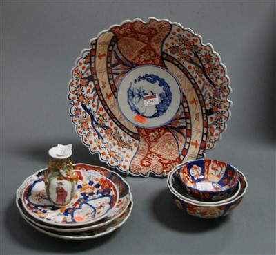 Lot 136 - A Japanese Meiji period Imari dish, of...