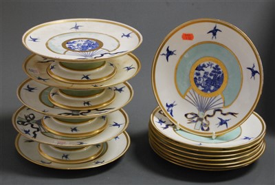 Lot 137 - A Victorian Minton part dessert service, the...