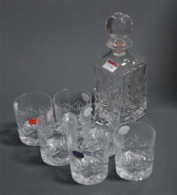 Lot 138 - A Royal Doulton crystal decanter and stopper;...