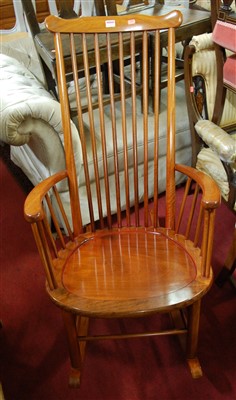 Lot 1327 - A contemporary Chinese hardwood stickback...