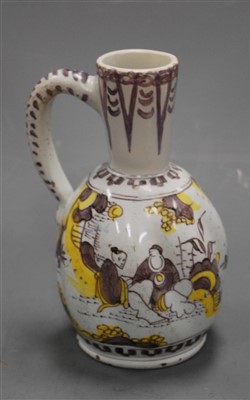 Lot 284 - An 18th century Dutch delft bottle vase, of...