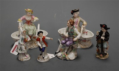 Lot 296 - A pair of late 19th century Meissen porcelain...