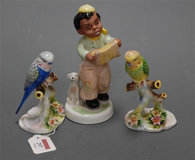 Lot 297 - A Royal Dux porcelain figure of a child in...