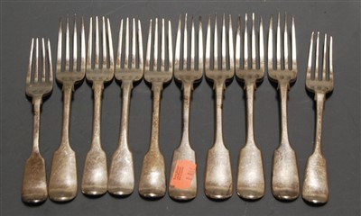 Lot 379 - Ten various 19th century and later silver...