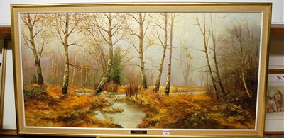 Lot 1004 - S W Harrington - Epping Forest, oil on canvas,...