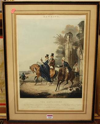 Lot 1046 - After FC Turner - set of 4 Hawking colour...