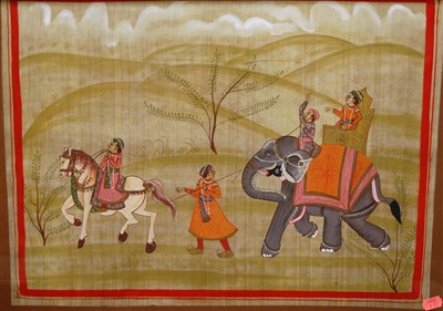 Lot 1047 - 20th century Indian school - figures and...