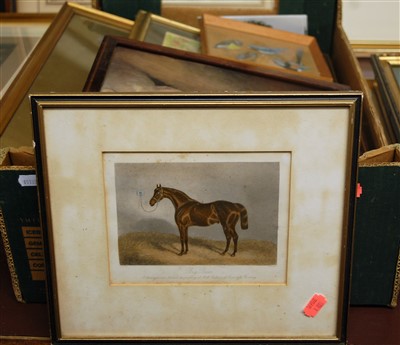 Lot 1061 - Box of assorted pictures and prints to include...