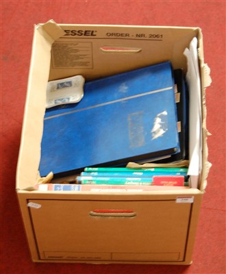 Lot 398 - A box of assorted Stanley Gibbons stamp...