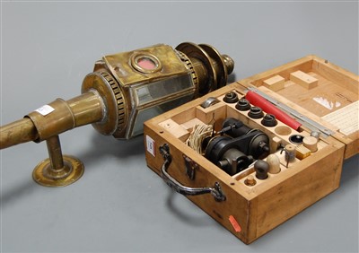 Lot 548 - A German diesel steam pressure indicator...