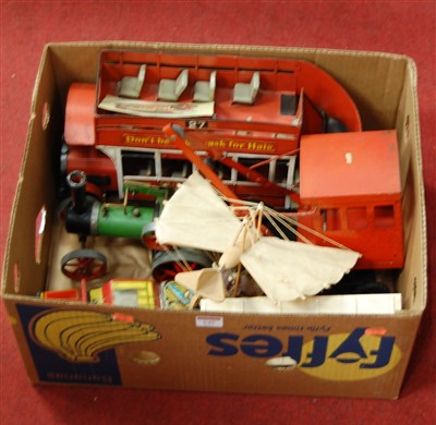 Lot 645 - A box containing a quantity of tinplate and...
