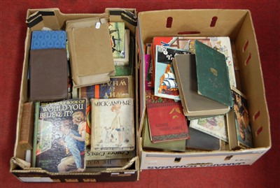 Lot 653 - Two boxes containing a quantity of leather and...