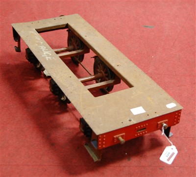 Lot 655 - A 5" gauge part-built tender chassis, of 0-6-0...
