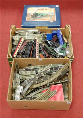 Lot 603 - Boxed Hornby 0 gauge No. 201 tank goods set...