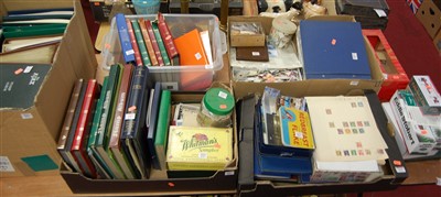 Lot 617 - A large collection of assorted stamp albums,...