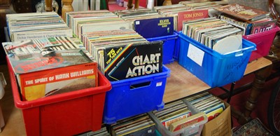 Lot 676 - A large collection of vinyl records, mainly...