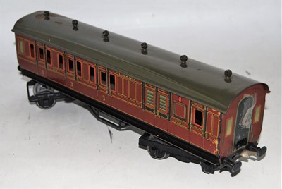 Lot 291 - Bing for Bassett Lowke 1924 series bogie coach...