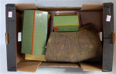 Lot 300 - Three large trays containing clockwork track...