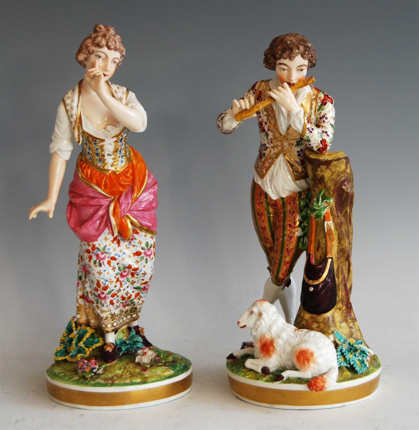 Lot 1023 - A pair of early 19th century Bloor Derby...