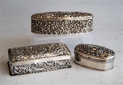 Lot 1077 - A late Victorian silver and embossed dressing...