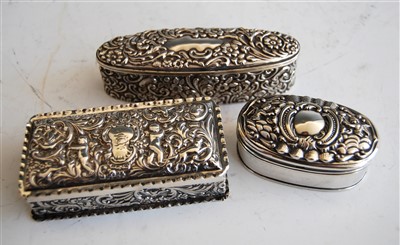 Lot 1077 - A late Victorian silver and embossed dressing...