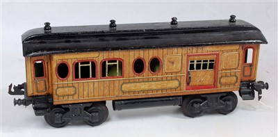 Lot 286 - Bing gauge 1 bogie mail coach 32cm circa...