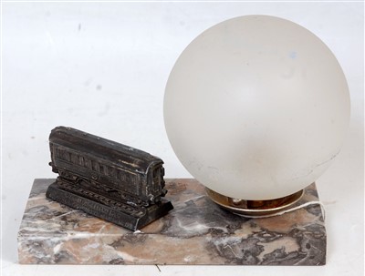 Lot 93 - Railway and Military interest, a marble based...