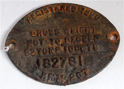 Lot 78 - Wagon plate BR(M) 1950 32-ton