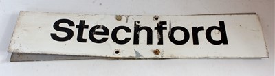 Lot 46 - Black & white modern railway station sign...