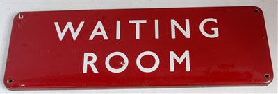 Lot 48 - BR Midland fully flanged door plate 'Waiting...