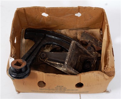 Lot 79 - Railway signal lamp casing bracket and fixings...