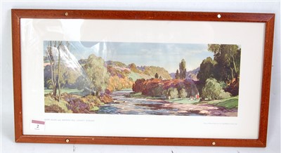 Lot 118 - An original railway carriage print "RIVER...