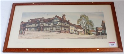 Lot 119 - An original railway carriage print "LAVENHAM,...