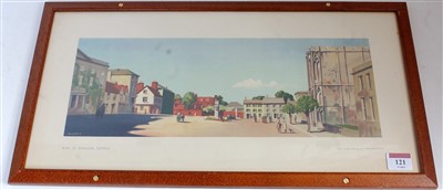 Lot 121 - An original railway carriage print "BURY ST...