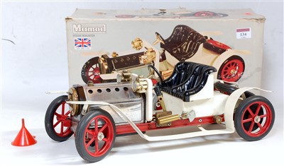 Lot 134 - A Mamod SA1 steam roadster comprising of white...