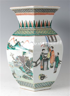 Lot 1306 - A 19th century Chinese famille verte vase, of...
