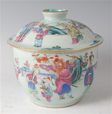 Lot 1305 - A 19th century Chinese celadon ware bowl and...