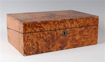 Lot 1258 - A Victorian tortoiseshell writing slope,...