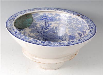 Lot 1033 - A Victorian blue and white transfer printed...