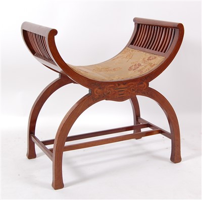 Lot 1488 - An Edwardian mahogany boxwood strung and...