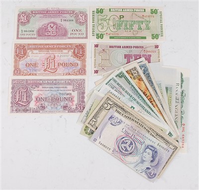 Lot 2231 - A collection of five British Armed Forces Voucher notes to include
