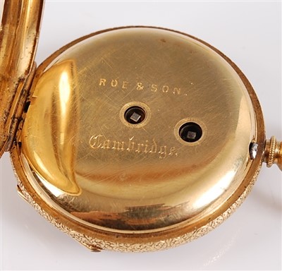Lot 1196 - An 18ct yellow gold open faced pocket watch,...