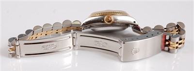 Lot 1247 - An Oyster steel and yellow lady's Rolex...
