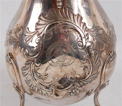 Lot 1093 - An early 19th century French silver coffee pot,...
