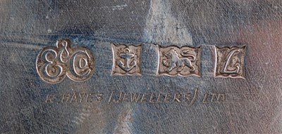 Lot 1113 - A modern silver card waiter, in the Georgian...