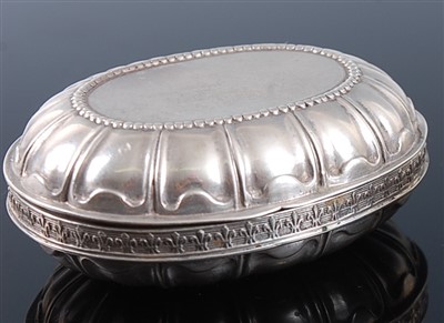 Lot 1119 - A late 19th century Hanau silver pocket snuff...