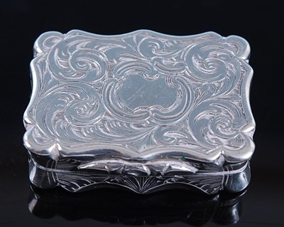 Lot 1122 - A Victorian silver vinaigrette, of rectangular...